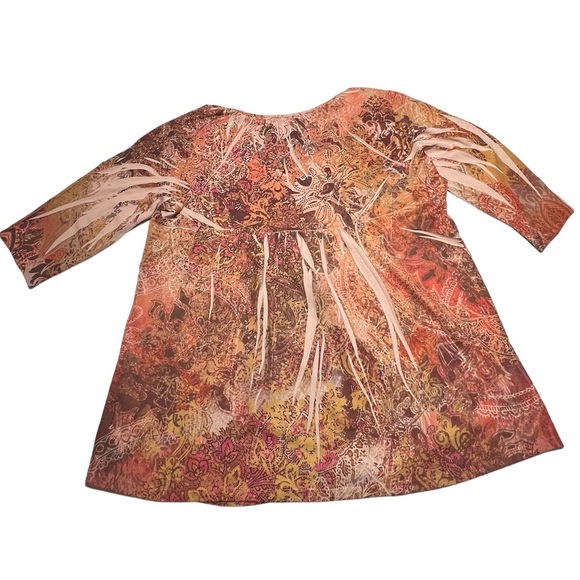 Apt.9 - Womens Boho 3/4 Sleeve Top Sz. 1X - Picture 6 of 10